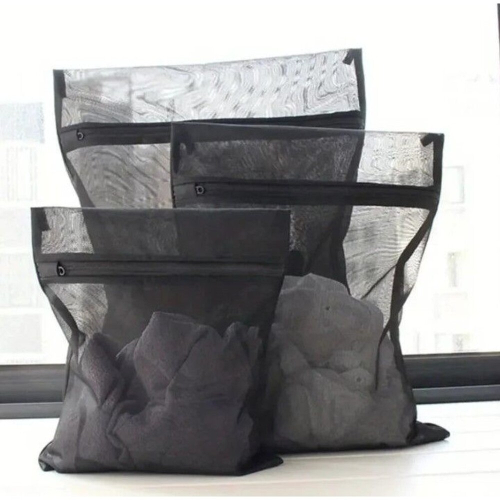 Black Mesh Care Laundry Bags (3) Sizes New Casa & Beyond Brand